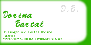 dorina bartal business card